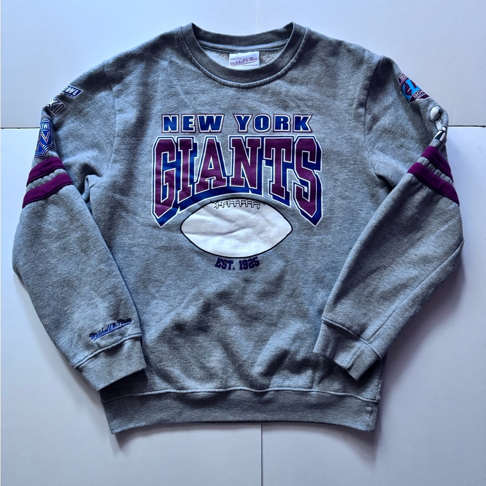 Mitchell & Ness New York Giants Gray Crewneck Sweater  in Size L (14/16) in EUC